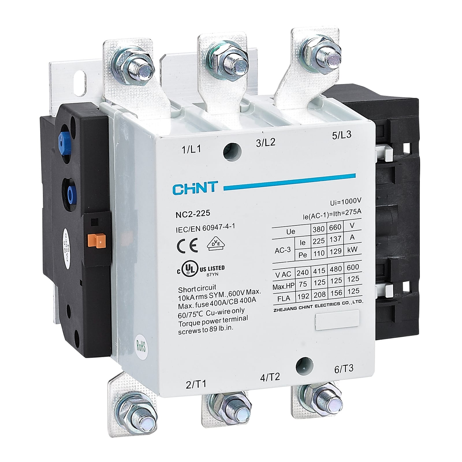 NC2-225 225A 220VAC elektromagnit kontaktor CHINT