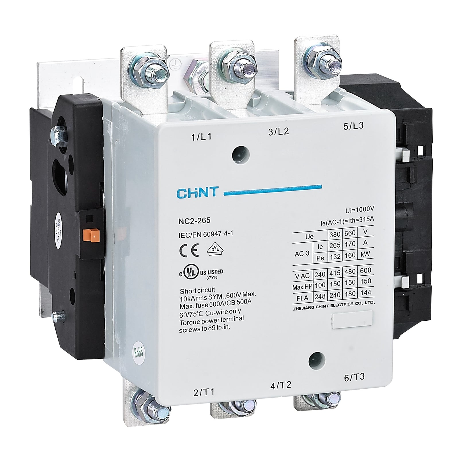 NC2-265 265A 220VAC Контактор электромагнитный CHINT