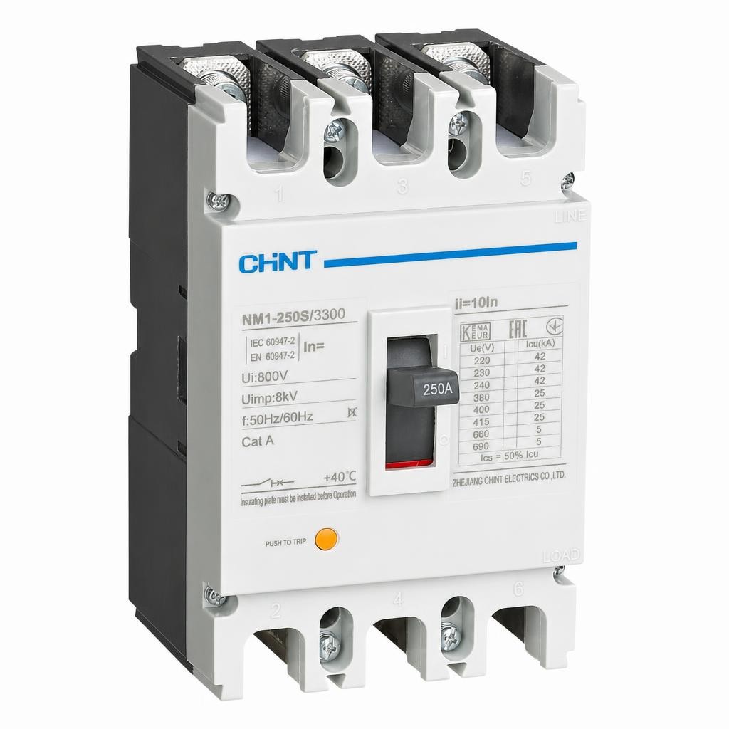 NM1-250S 3P 225A avtomatik oʻchirgich CHINT