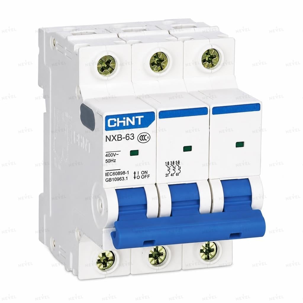 NXB-63 3P 25A avtomatik oʻchirgich, xarakteristikasi C CHINT