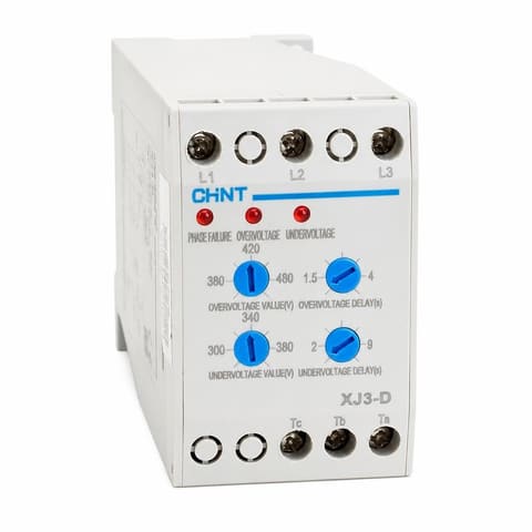 XJ3-D 380VAC Реле контроля фаз и напряжения CHINT — 1