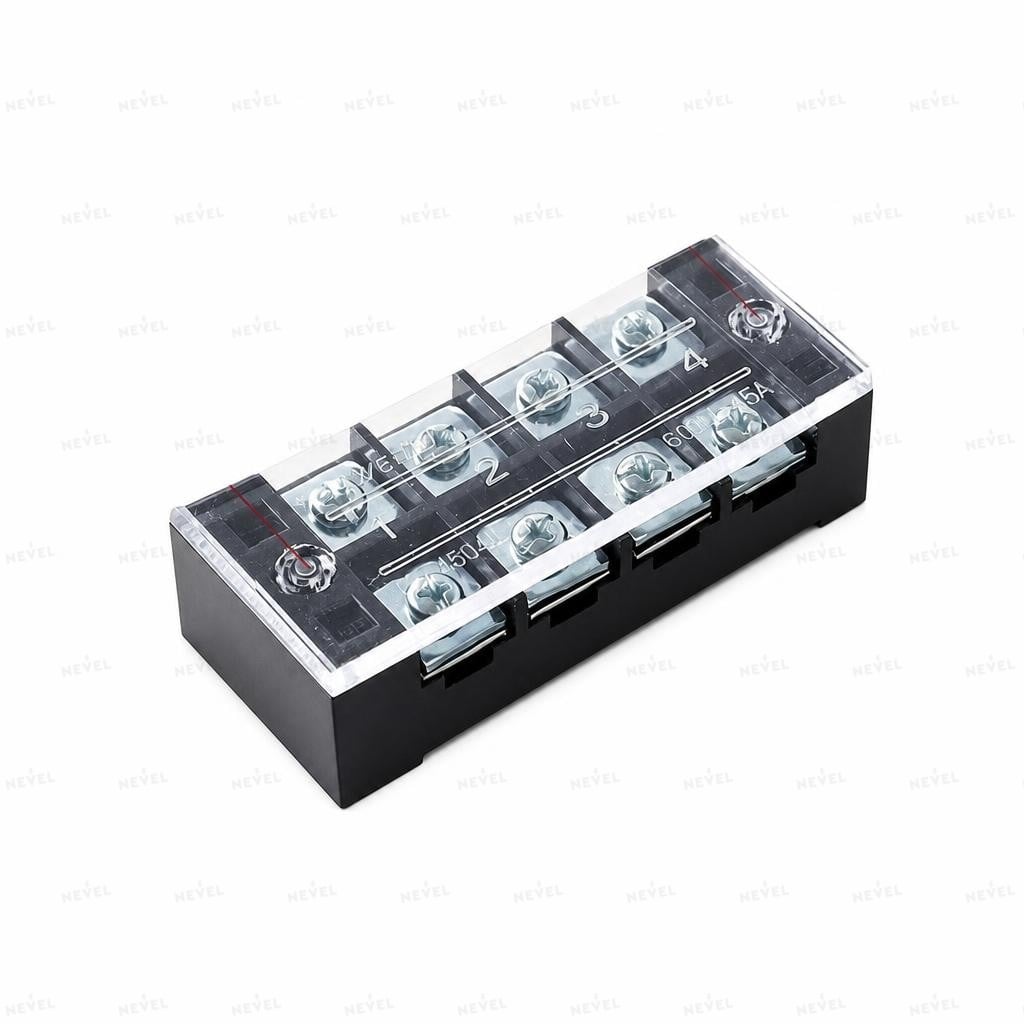 TB-1504 15A 4P 600V Клеммная колодка барьерная с крышкой