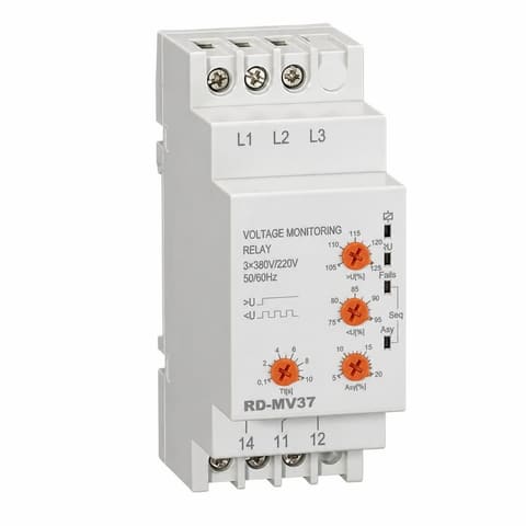 RD-MV37 3x380VAC Реле контроля фаз многофункциональное Reletek