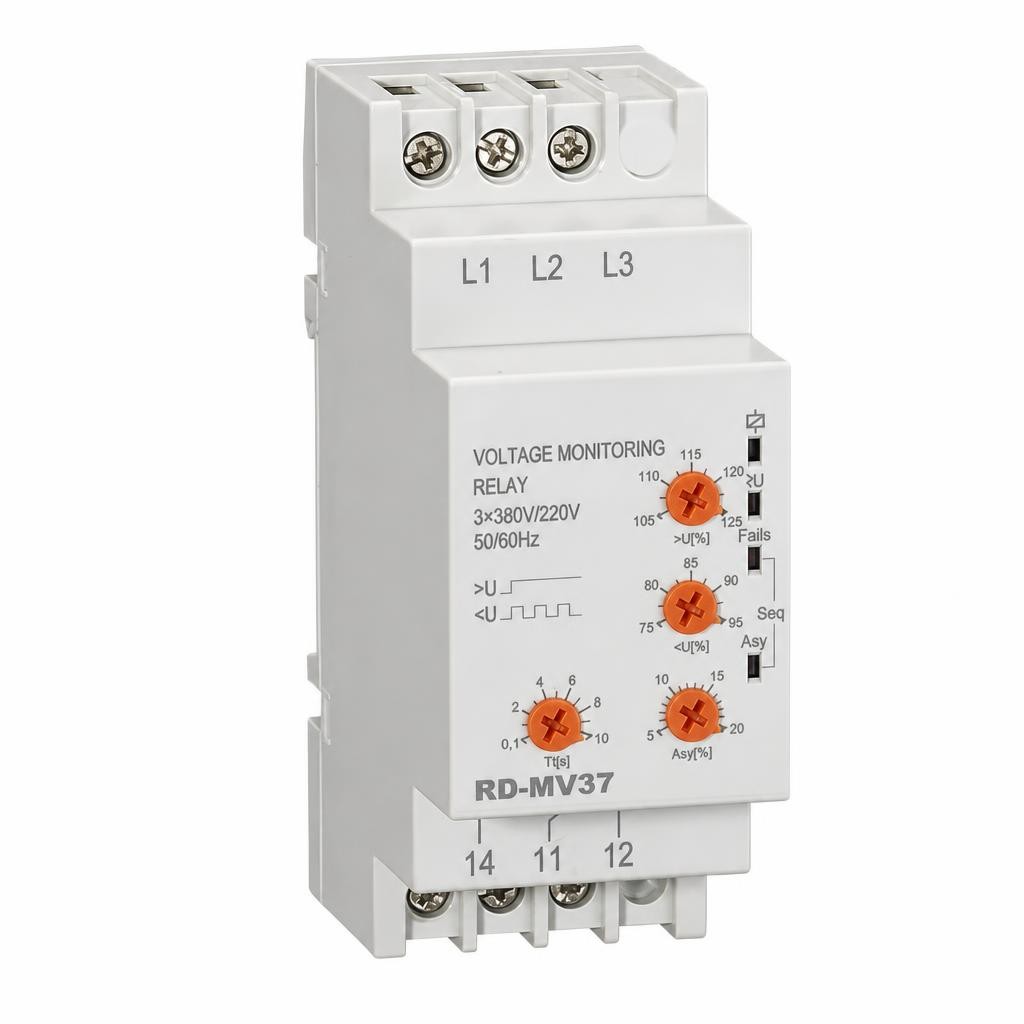 RD-MV37 3x380VAC koʻp funksiyali faza nazorat relesi Reletek