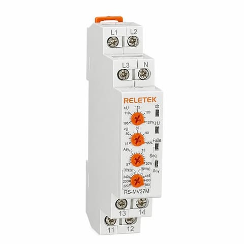 RS-MV37M 3x380VAC Реле контроля фаз многофункциональное Reletek — 1