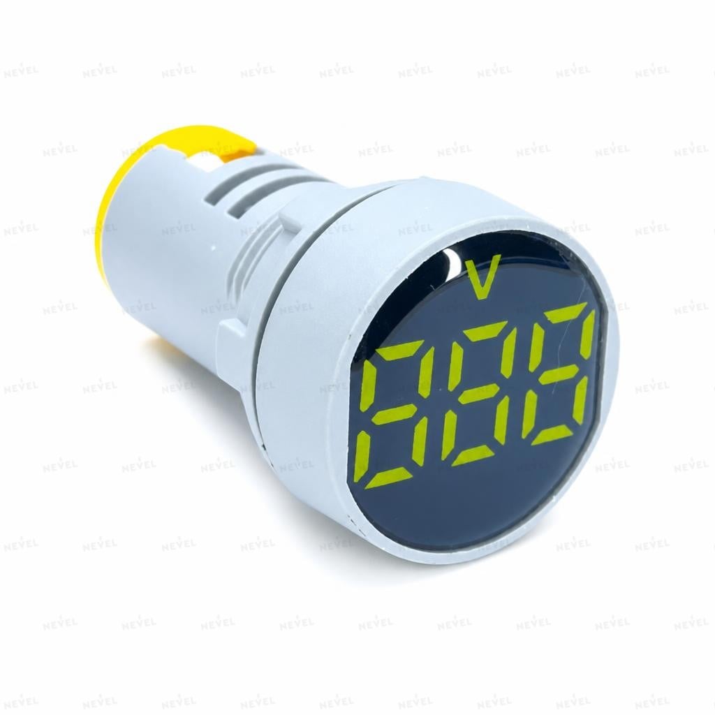 AD101-22VM жёлтый Цифровой вольтметр Ø22 20-500VAC LED