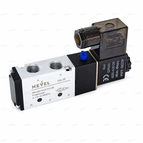 4V210-08 220VAC Пневмораспределитель электромагнитный 5/2 G1/4" — 1