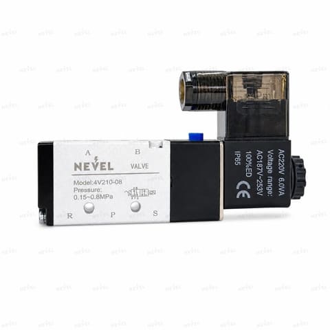 4V210-08 220VAC Пневмораспределитель электромагнитный 5/2 G1/4" — 2