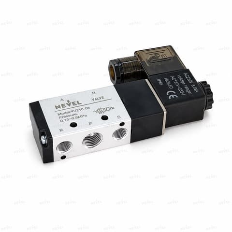 4V210-08 220VAC Пневмораспределитель электромагнитный 5/2 G1/4" — 3
