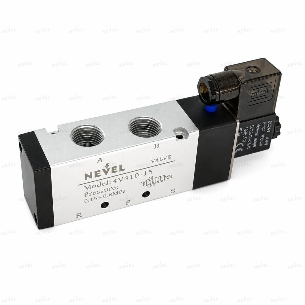 4V410-15 24VDC Пневмораспределитель электромагнитный 5/2 G1/2"