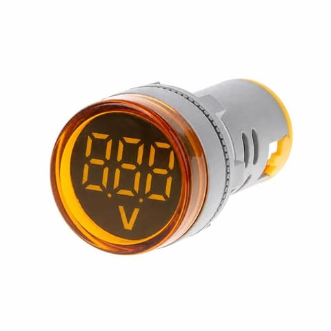 AD101-22VM жёлтый Цифровой вольтметр Ø22 5-60VDC LED