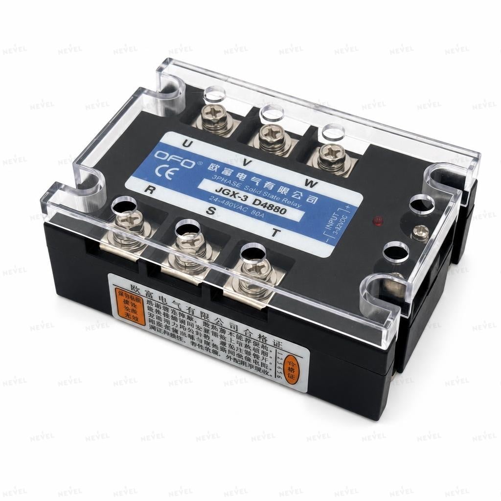 JGX-3D4880 80А 3-32VDC / 24-480VAC Трёхфазное твердотельное реле SSR OFO
