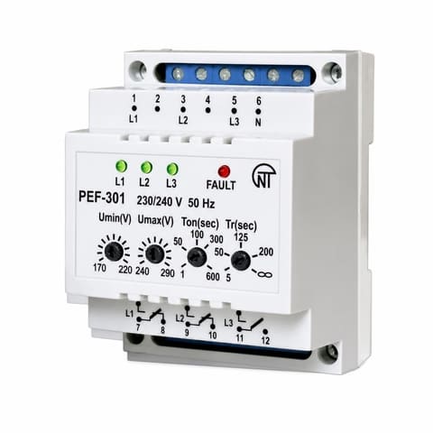 ПЭФ-301 3x220VAC 16A Переключатель фаз электронный Novotek