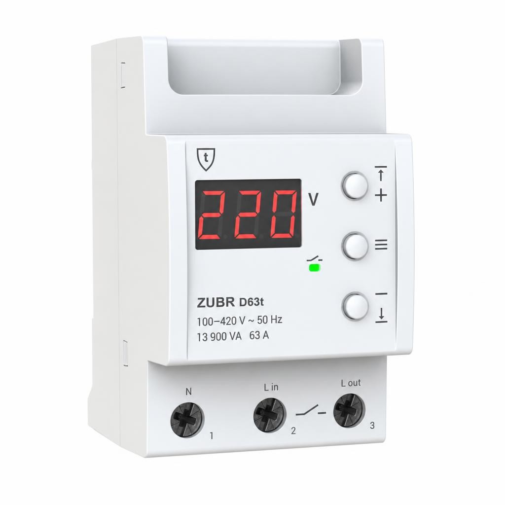 D63 63A 1f kuchlanish relesi ZUBR