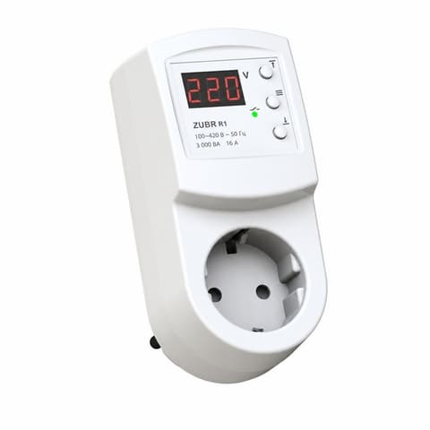 R116 1ф Реле напряжения в розетку ZUBR