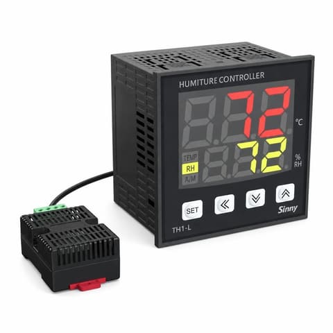 TH1-L-RR-2 Регулятор температуры и влажности -40~125°C 0-100%RH RELAY 100-240VAC 96x96 — 1