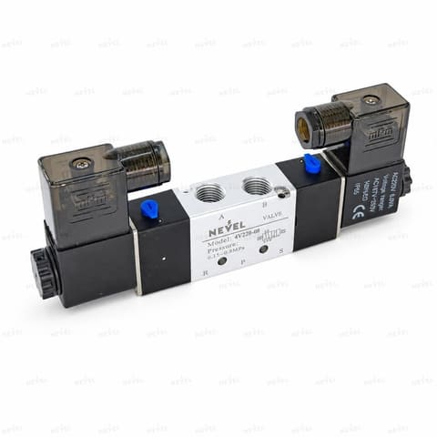 4V220-08 220VAC Пневмораспределитель электромагнитный 5/2 G1/4" — 1