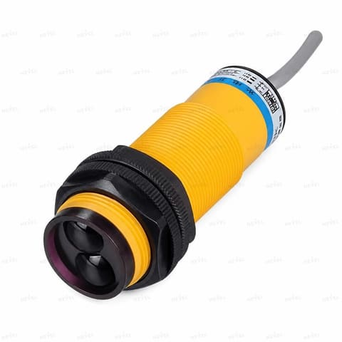 E3F-DS30C3 NO+NC NPN 6-36VDC Фотоэлектрический датчик диффузный M18 дальность 300мм четырёхпроводной — 1