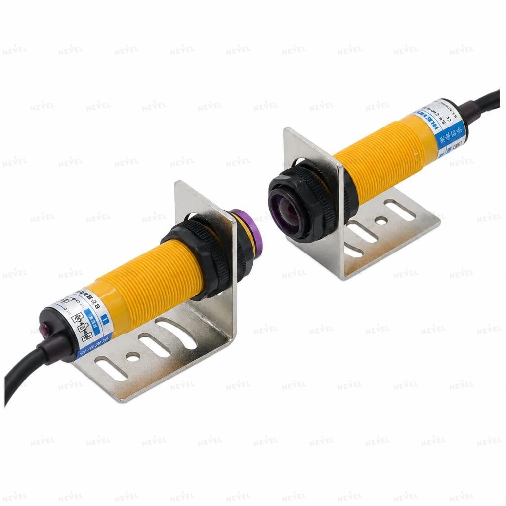 E3F-5DP12-5L NO PNP 6-36VDC nur kesishuvli fotoelektrik datchik M18 masofa 5m uch simli