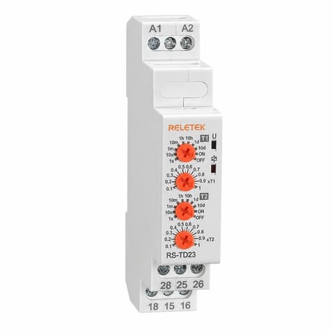 RS-TD23 24-240VAC/DC Реле времени двухступенчатое Reletek