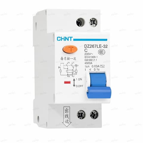 DZ267LE-32 1P+N 25A Дифференциальный автомат 30mA Характеристика C CHINT — 1