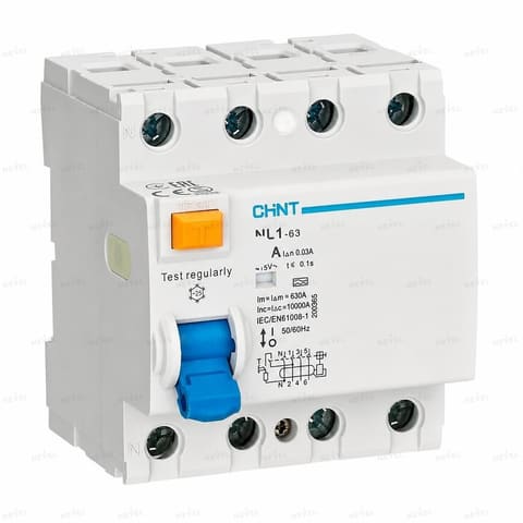 NL1-63 4P 63A УЗО 30mA тип AC CHINT — 1