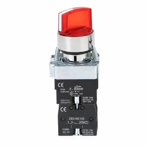 XB2-BK2465 220VAC 2 положения Переключатель поворотный с подсветкой красный