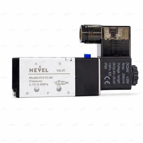 4V210-08 24VDC Пневмораспределитель электромагнитный 5/2 G1/4" — 3