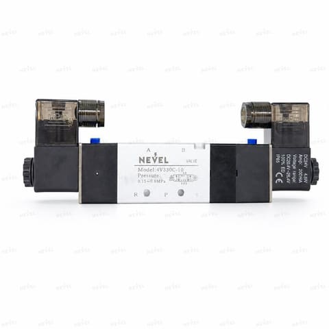 4V330C-10 24VDC Пневмораспределитель электромагнитный 5/3 центр закрыт G3/8" — 3