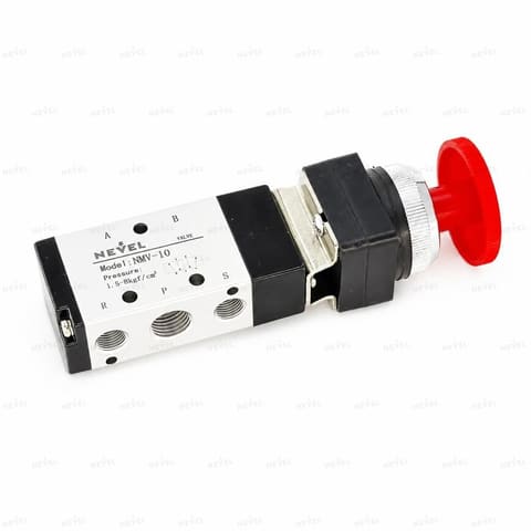 MV-10 (AM522-PB) Пневмораспределитель кнопочный грибок 5/2 G1/4" — 2