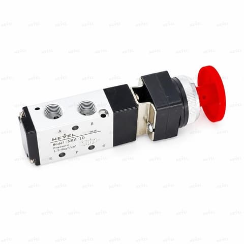 MV-10 (AM522-PB) Пневмораспределитель кнопочный грибок 5/2 G1/4" — 1