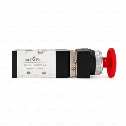 MV-10A (AM522-EB) Пневмораспределитель кнопочный грибок 5/2 G1/4" с фиксацией — 2