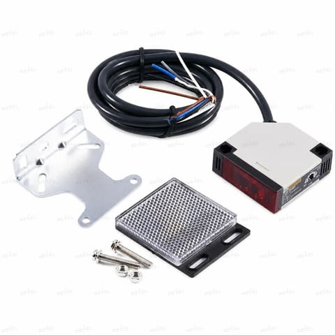 E3JK-R4M1 NO+NC реле SPDT 6-36VDC Релейный ретро-рефлекторный фотоэлектрический датчик дальность 4м пятипроводной — 1
