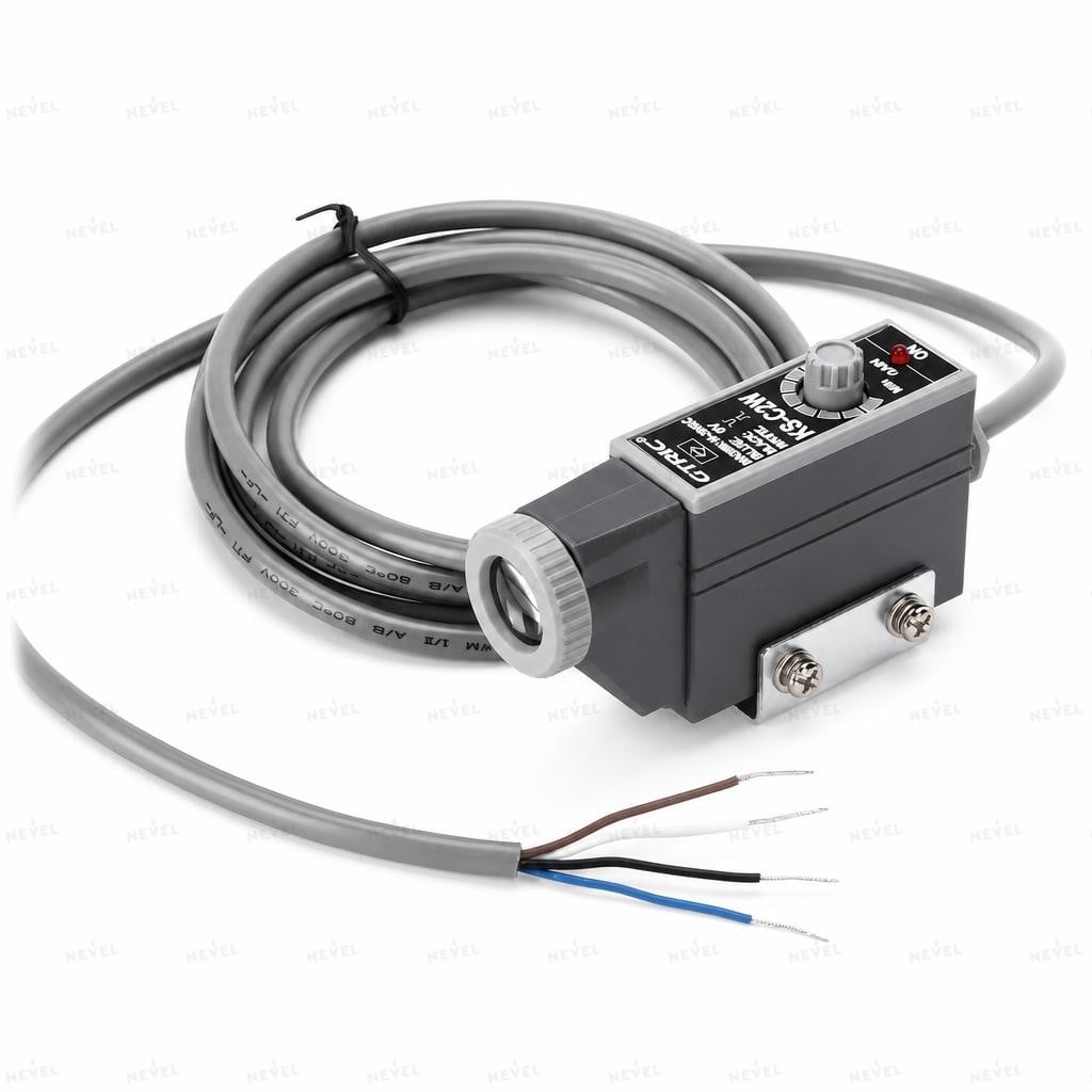 KS-C2W NO+NC NPN 10-30VDC oq rangli belgi datchigi, masofa 10mm toʻrt simli