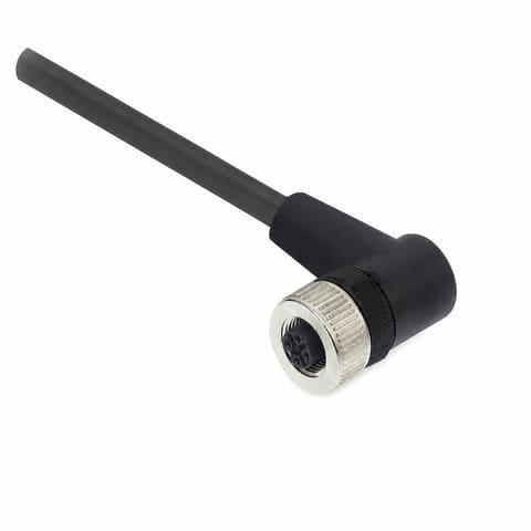 M12 4-pin мама Кабельный разъём угловой, кабель 2 м