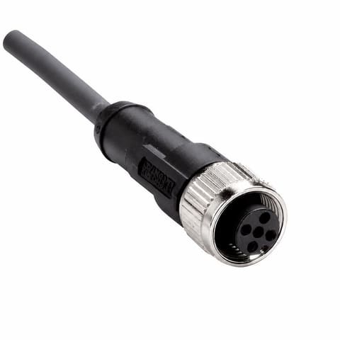 M12 4-pin мама Кабельный разъём прямой, кабель 2 м