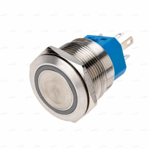 YHJ16-362 NO+NC 12-36V 16мм Кнопка металлическая с фиксацией зелёный — 1