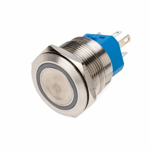 YHJ16-362 NO+NC 12-36V 16мм Кнопка металлическая с фиксацией красный