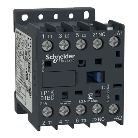 LP1K1201BD 12A 24VDC 1NC Контактор электромагнитный мини Schneider Electric — 1