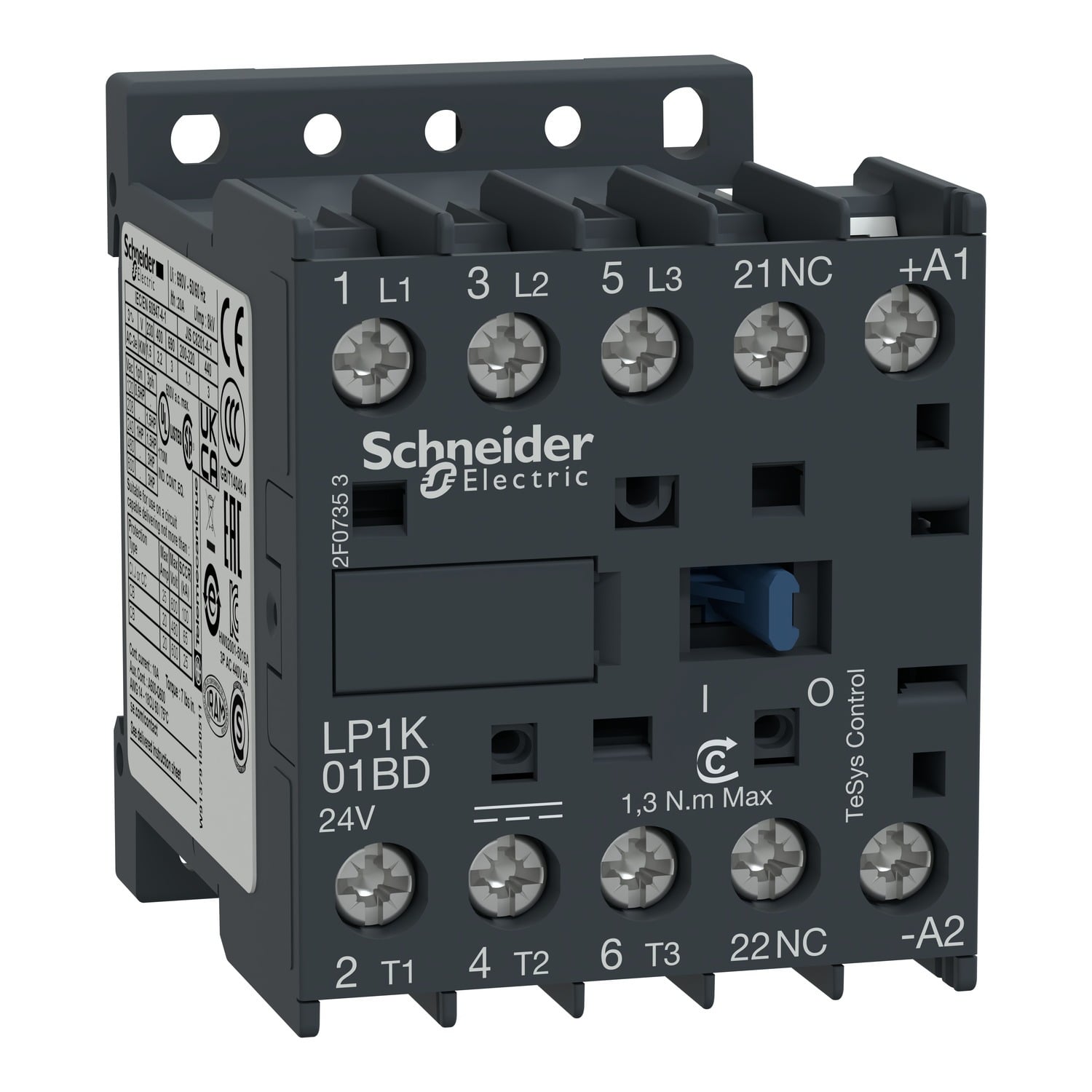 LP1K1201BD 12A 24VDC 1NC Контактор электромагнитный мини Schneider Electric
