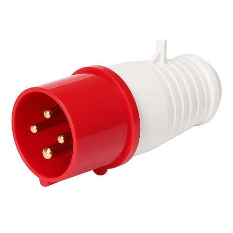114/014 Комплект разъёмов 4-контактный (3P+E) 16A 380V розетка настенная + вилка — 3