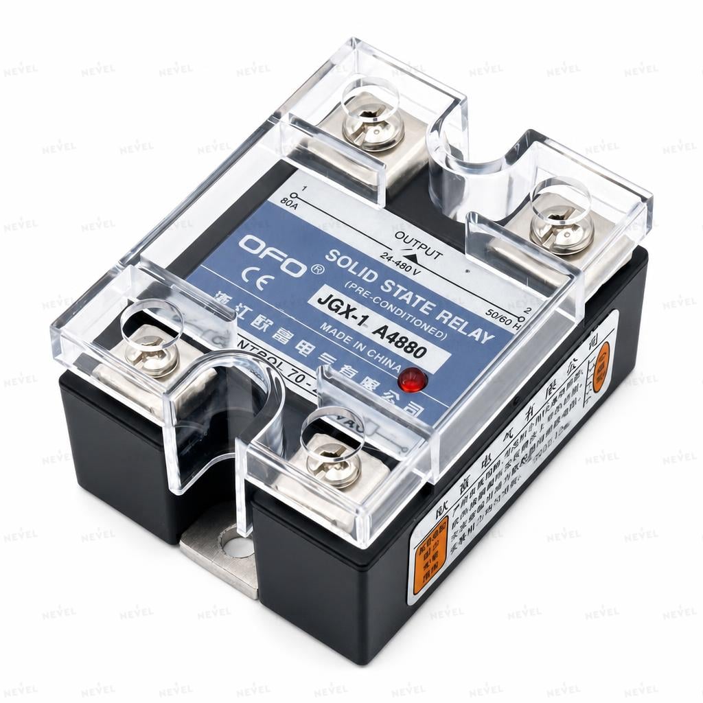 JGX-1A4880 80А 70-280VAC / 24-480VAC Однофазное твердотельное реле SSR OFO