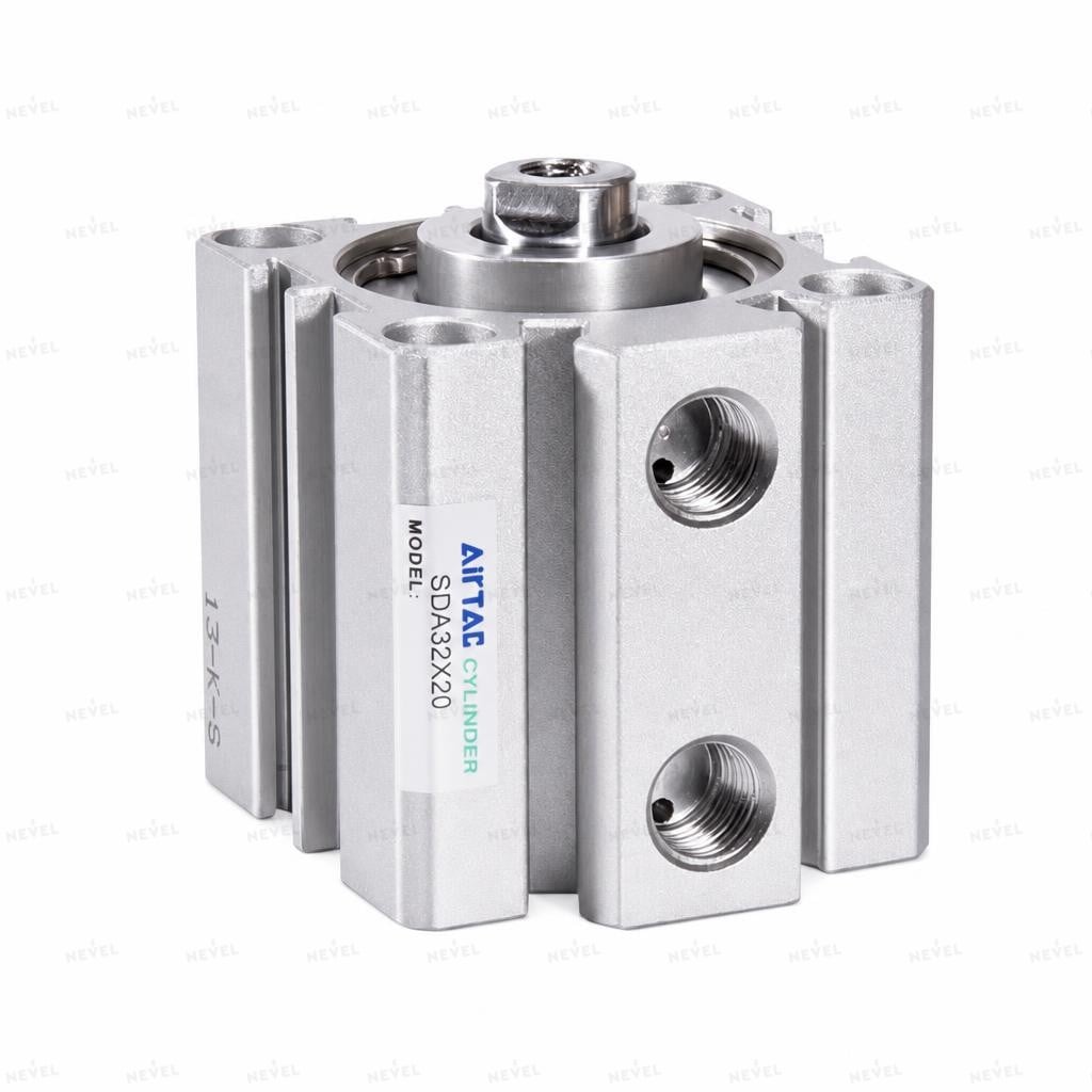 SDA 40x100 Ø40mm yurish 100mm ikki tomonlama taʼsirli ixcham pnevmosilindr