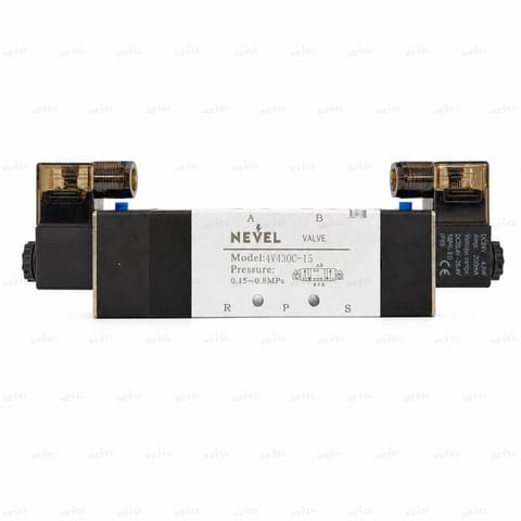 4V430C-15 24VDC Пневмораспределитель электромагнитный 5/3 G1/2" — 3