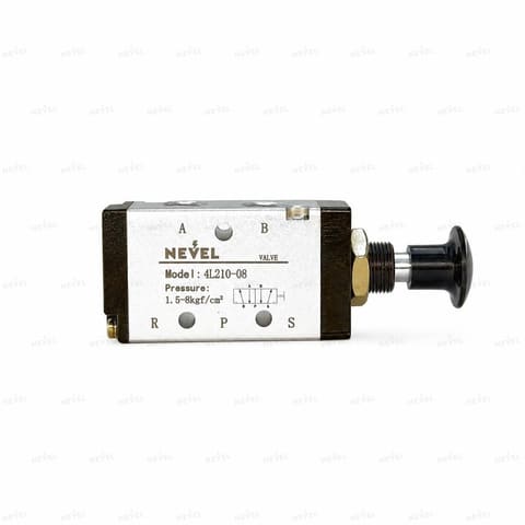 4L210-08 Пневмораспределитель ручной кнопочный 5/2 G1/4" — 3