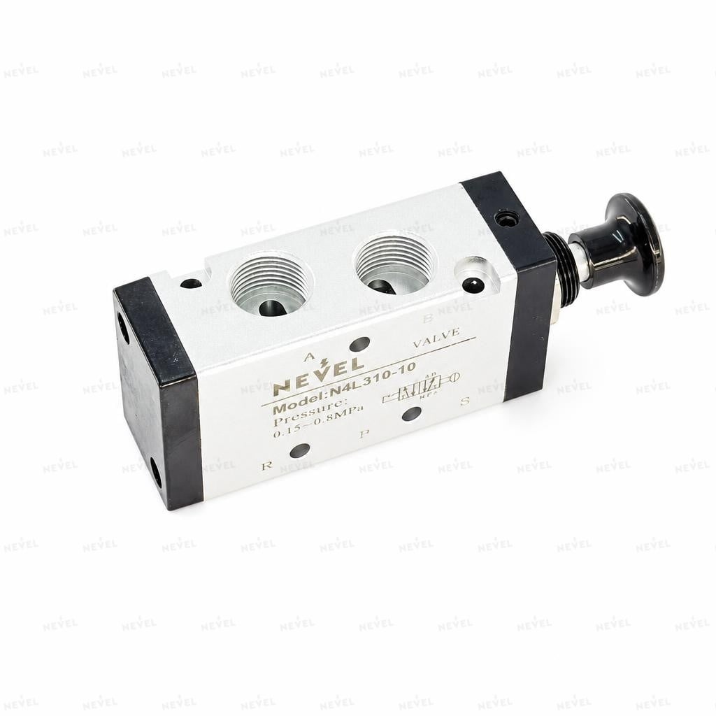 4L310-10 qoʻlda boshqariladigan tugmali pnevmotaqsimlagich 5/2 G3/8"