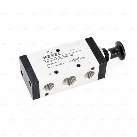4L310-10 qoʻlda boshqariladigan tugmali pnevmotaqsimlagich 5/2 G3/8" — 2