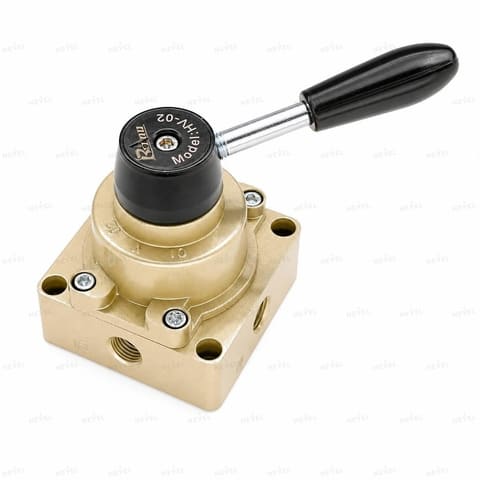 HV-02 Пневмораспределитель ручной рычажный 4/3 G1/4" — 1