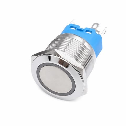 YHJ19-362 NO+NC 220V 19мм Кнопка металлическая с фиксацией зелёный