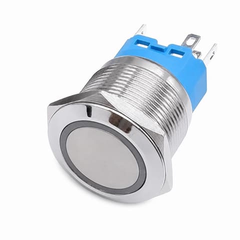YHJ19-262 NO+NC 220V 19мм Кнопка металлическая без фиксации красный